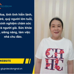 Chị NGUYỄN THỊ HOA, sinh năm 1981, quê Quảng Bình cần tìm việc